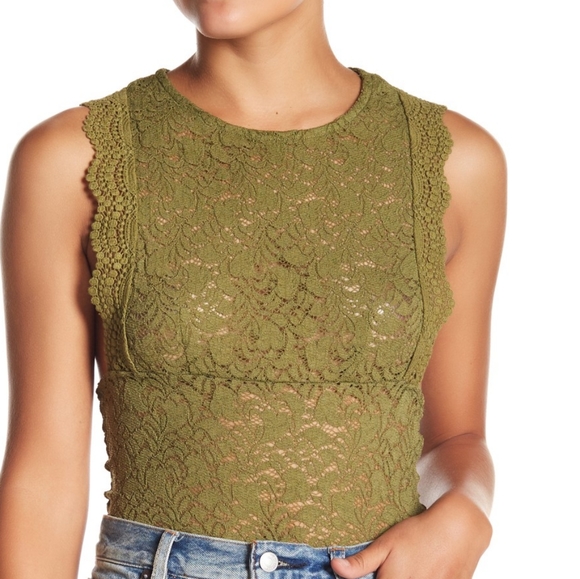 Free People Tops - Free People | Sure Thang Tank in Army Green